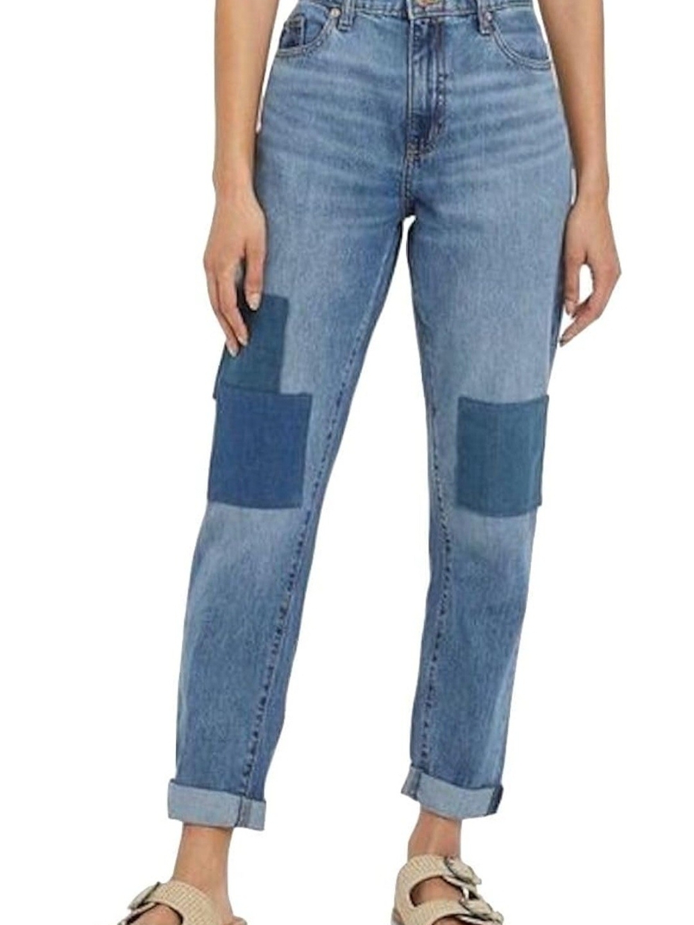 Universal Thread- High-Rise Patch Detail Ankle Boyfriend Jeans